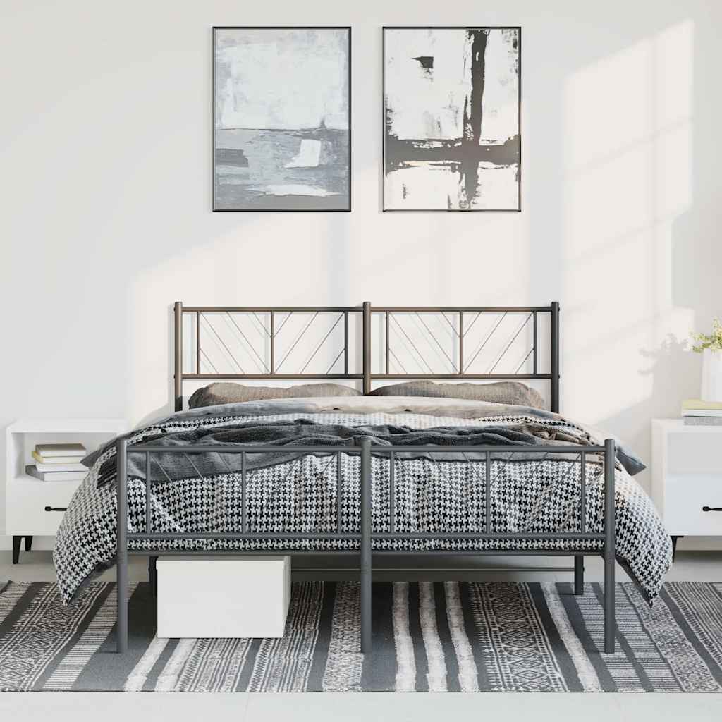 Bedframe Met Hoofd- En Voeteneinde Metaal
