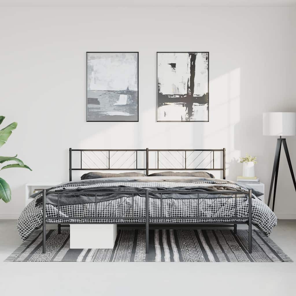 Bedframe Met Hoofd- En Voeteneinde Metaal