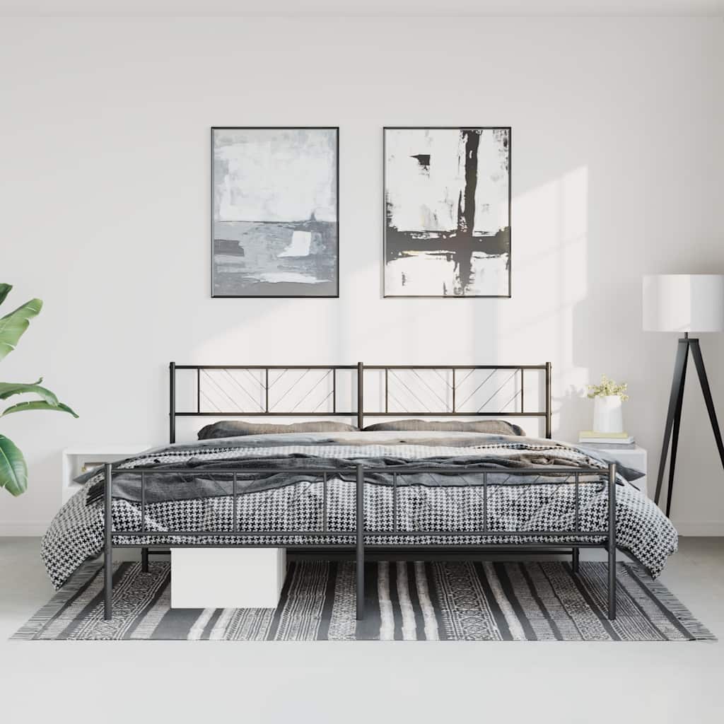 Bedframe Met Hoofd- En Voeteneinde Metaal