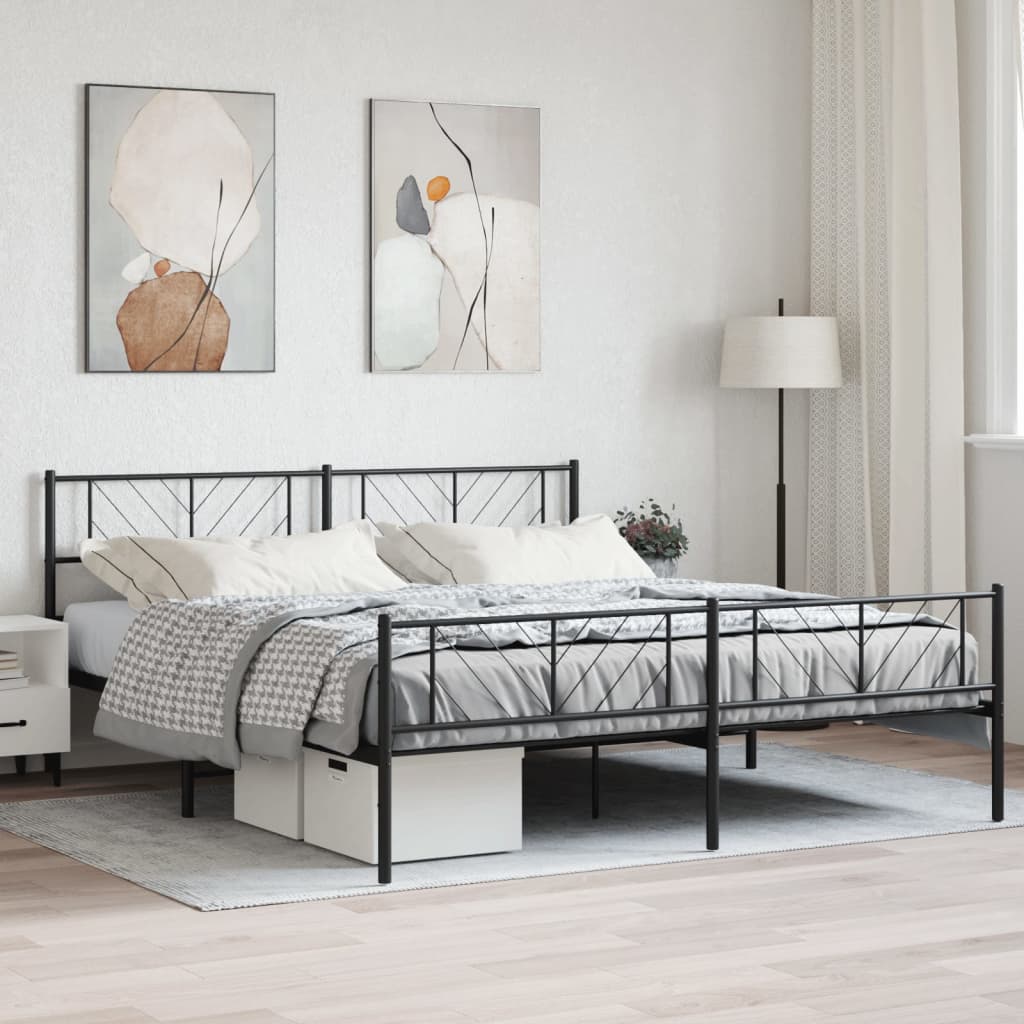 Bedframe Met Hoofd- En Voeteneinde Metaal