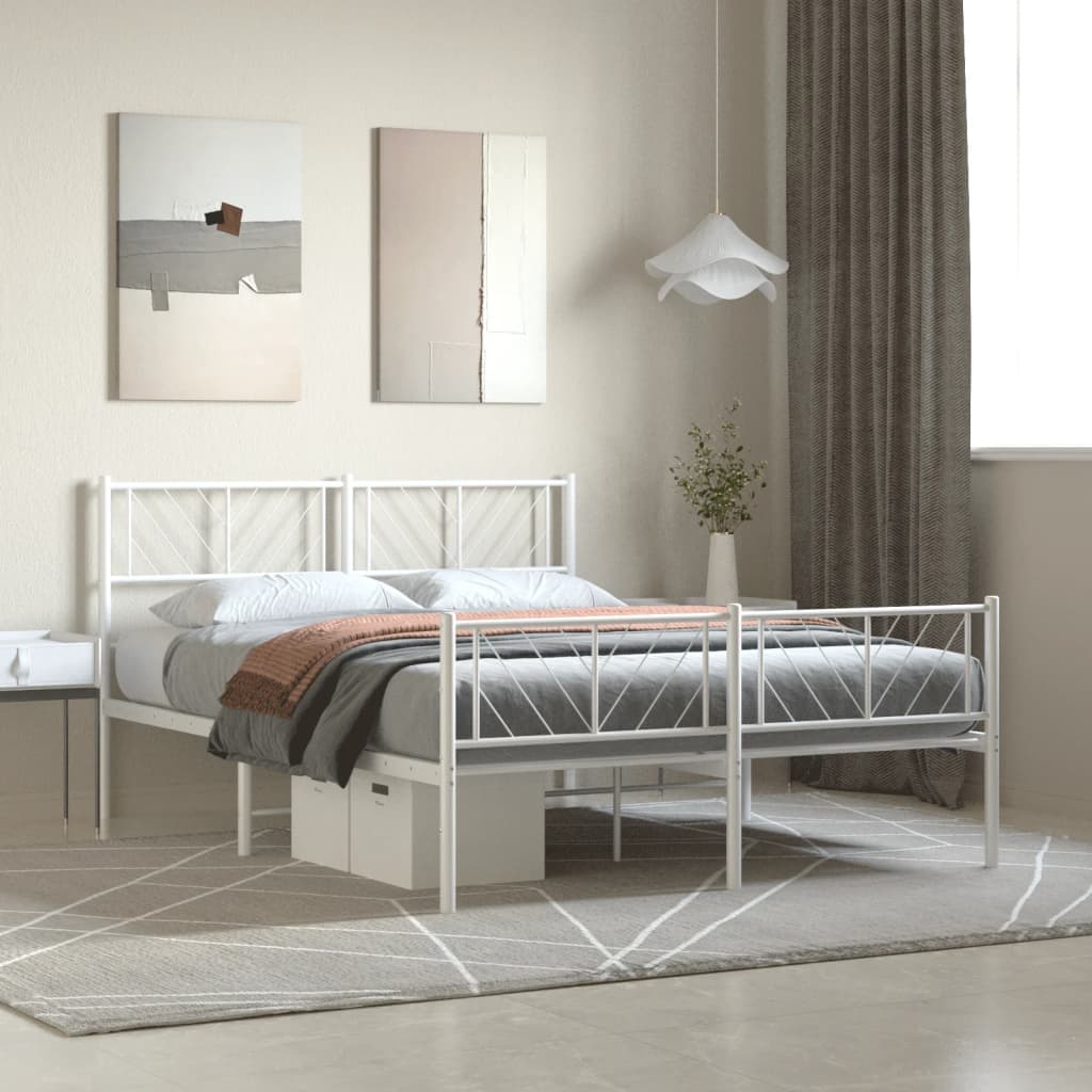 Bedframe Met Hoofd- En Voeteneinde Metaal
