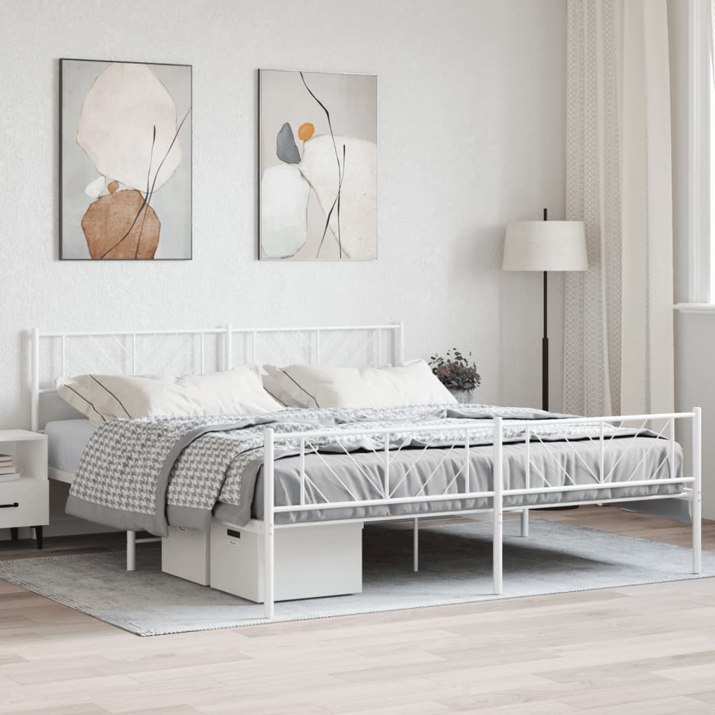 Bedframe Met Hoofd- En Voeteneinde Metaal