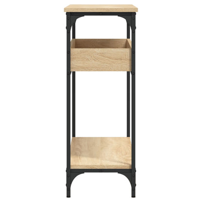 Consoletafel Met Plank 100X29X75Cm Bewerkt Hout