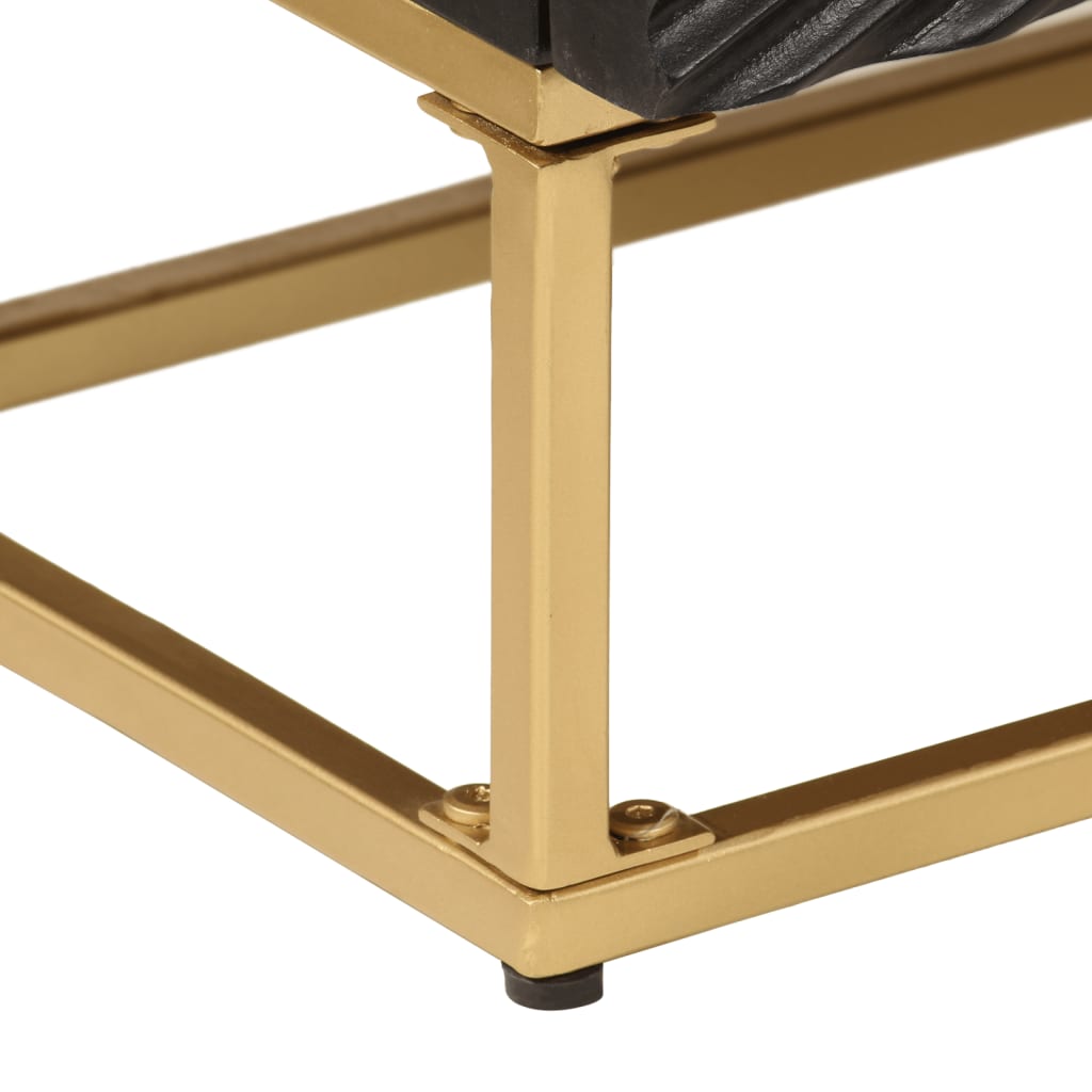 Ladekastje Massief Mangohout En Ijzer Zwart