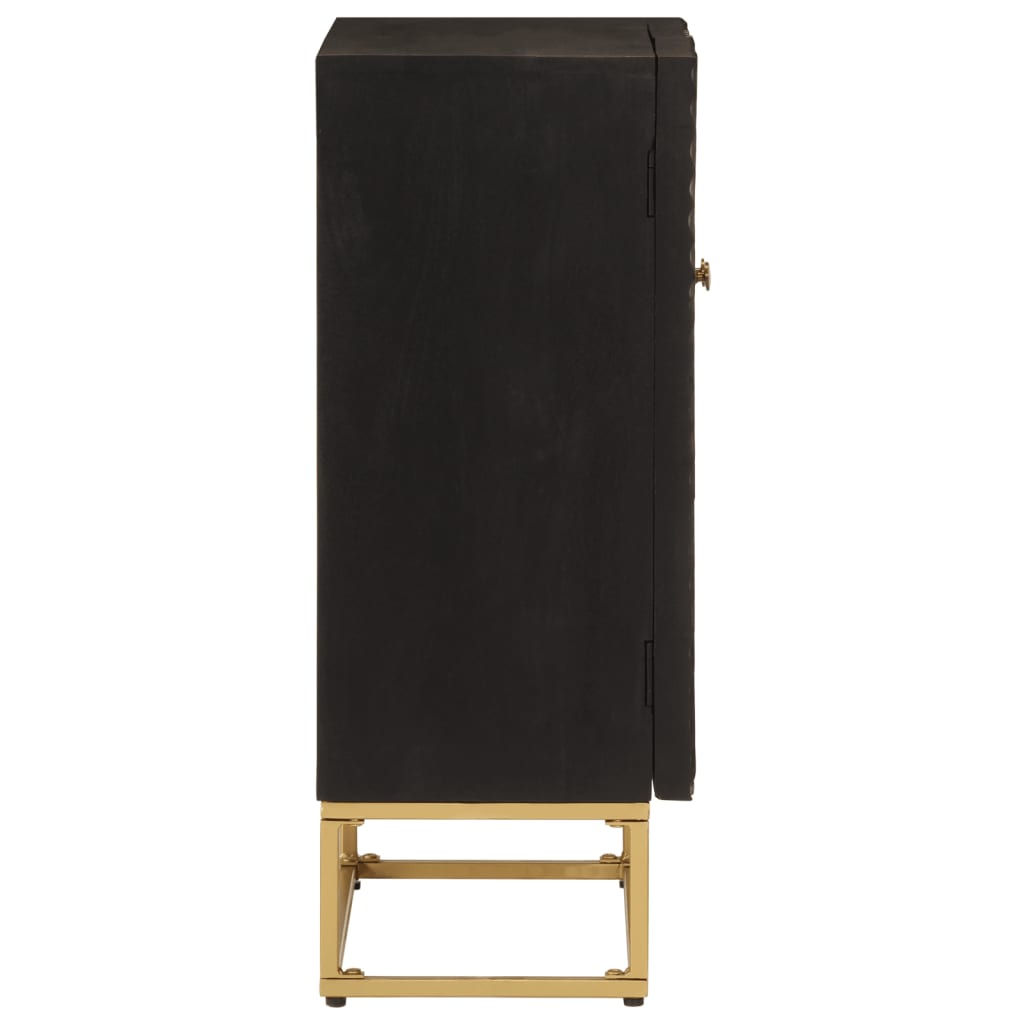 Dressoir Massief Mangohout En Ijzer Zwart