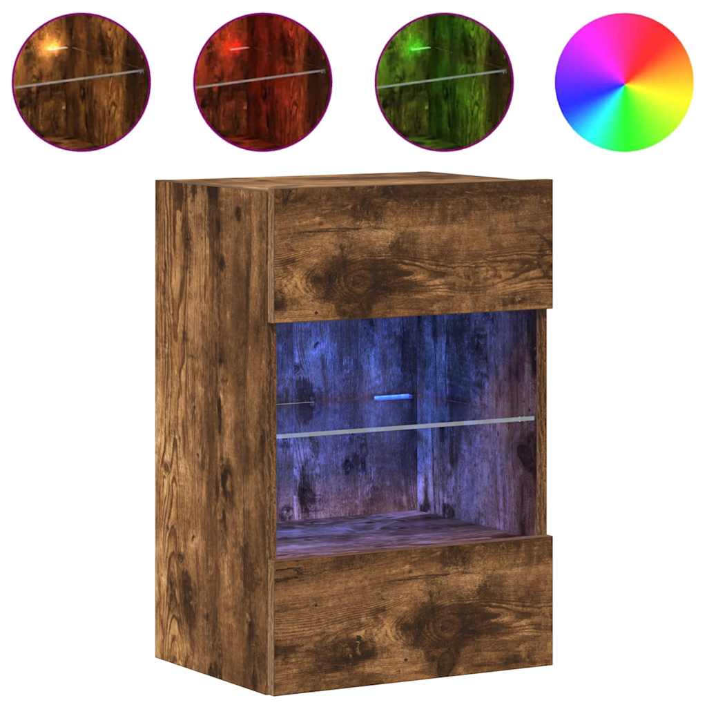 Wandkasten Met Led-Verlichting Voor Tv 40X30X60,5 Cm Kleurig