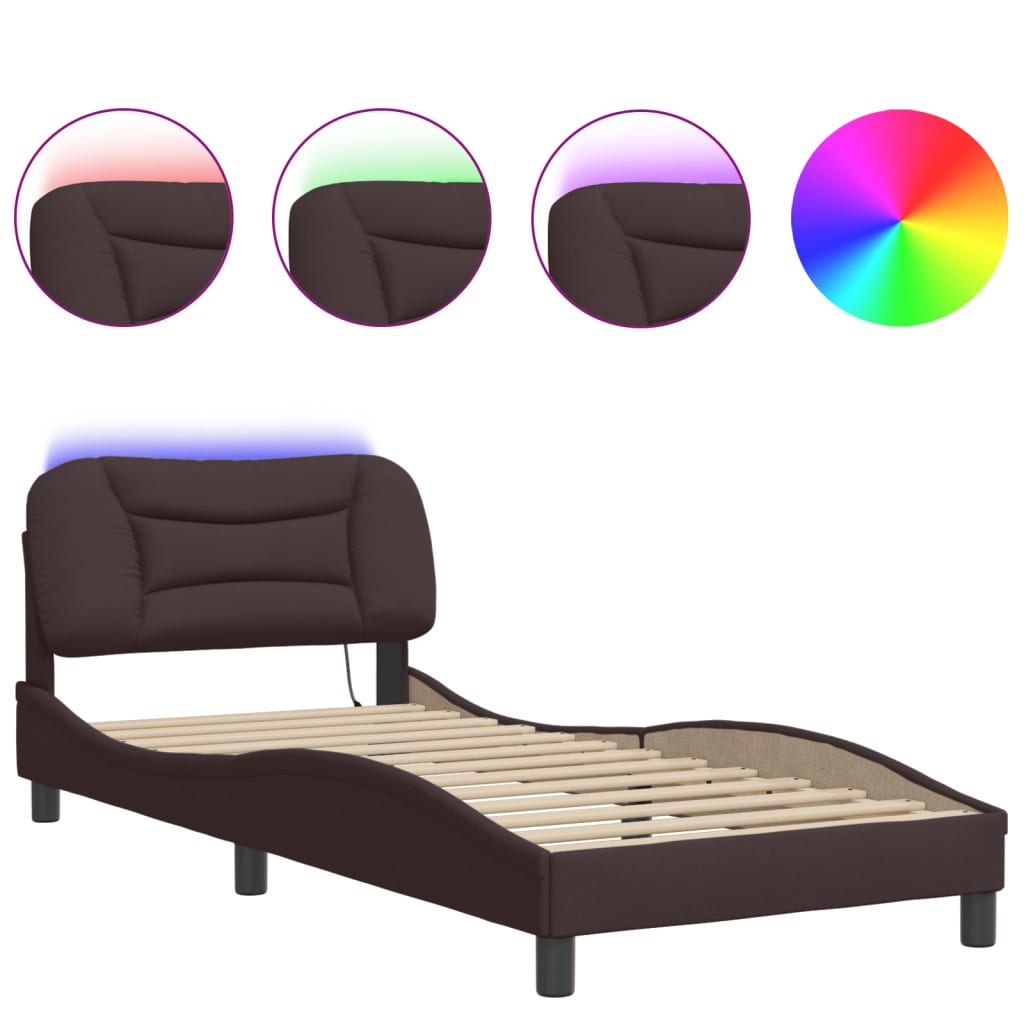 Bedframe Met Led Zonder Matras &quot;Hvar&quot; Stof