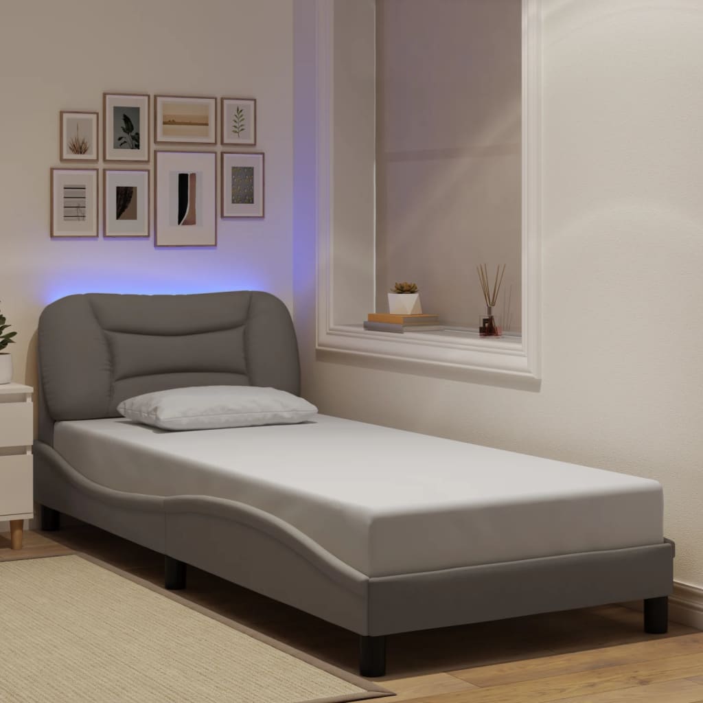Bedframe Met Led Zonder Matras &quot;Hvar&quot; Stof