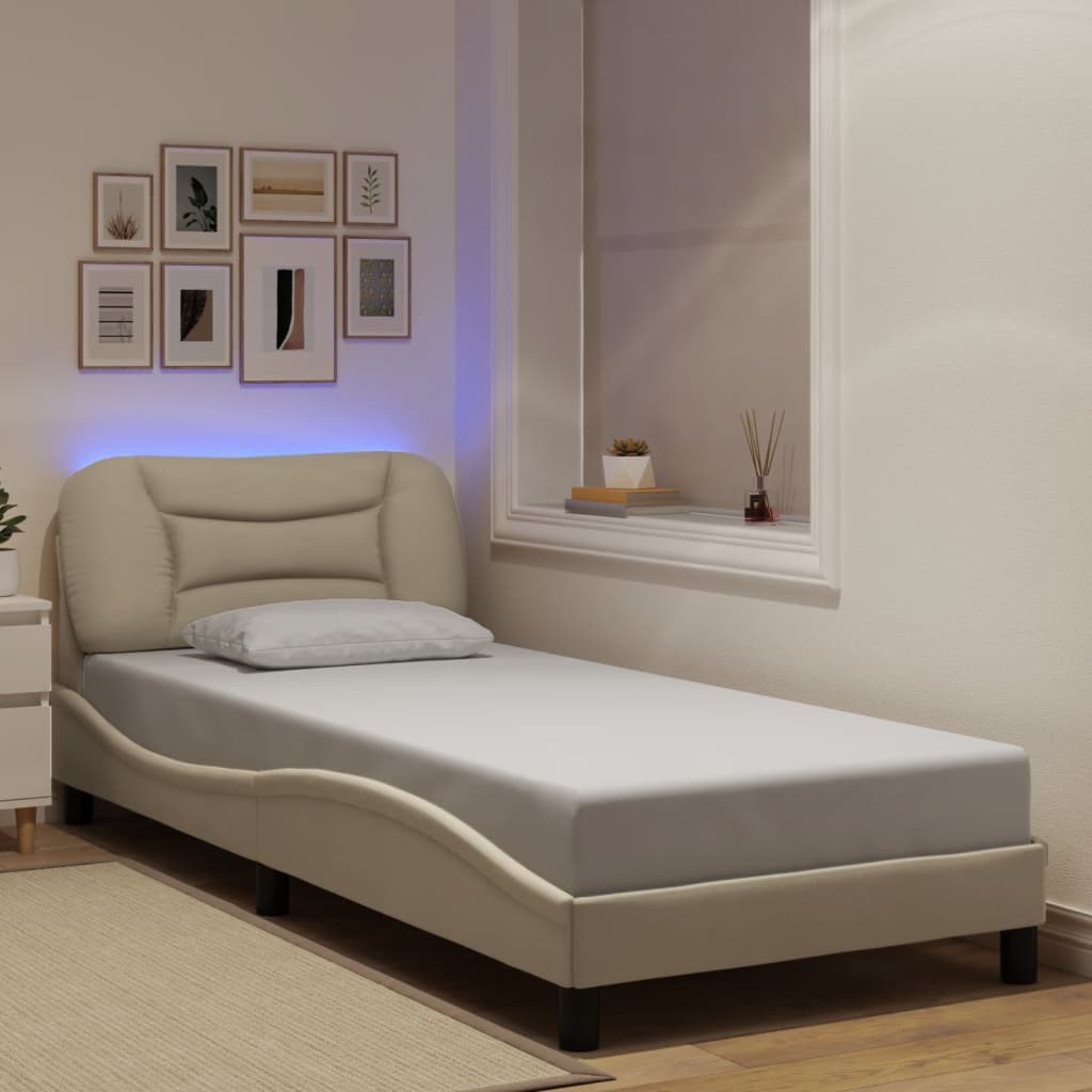 Bedframe Met Led Zonder Matras &quot;Hvar&quot; Stof
