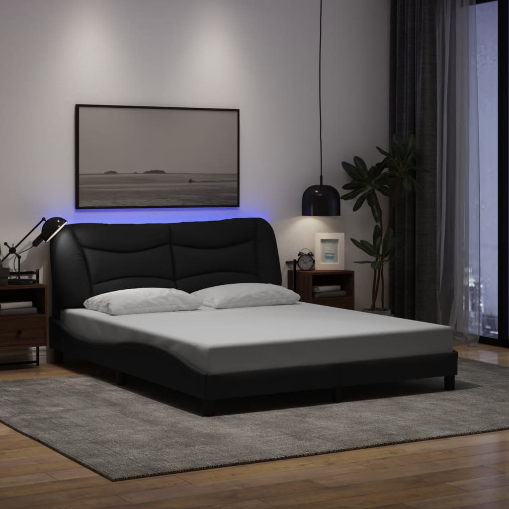 Bedframe Met Led Zonder Matras &quot;Hvar&quot; Stof