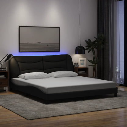 Bedframe Met Led Zonder Matras &quot;Hvar&quot; Stof