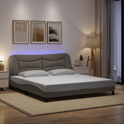 Bedframe Met Led Zonder Matras &quot;Hvar&quot; Stof