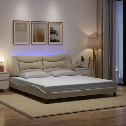 Bedframe Met Led Zonder Matras &quot;Hvar&quot; Stof