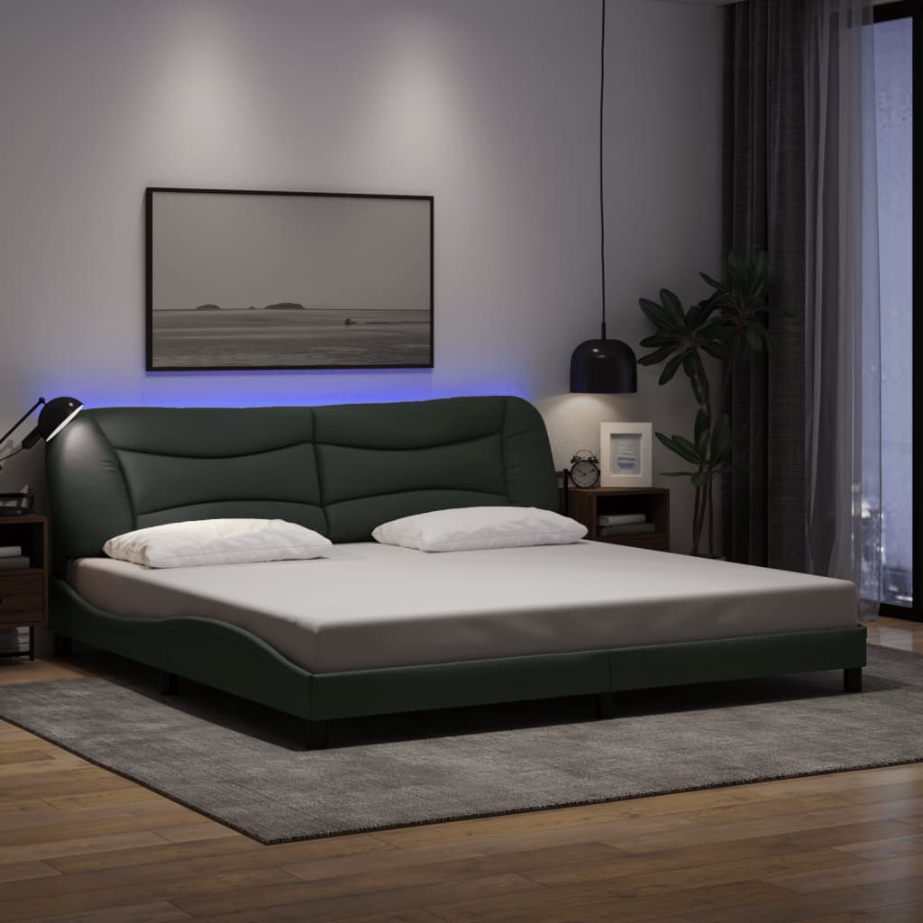 Bedframe Met Led Zonder Matras &quot;Hvar&quot; Stof