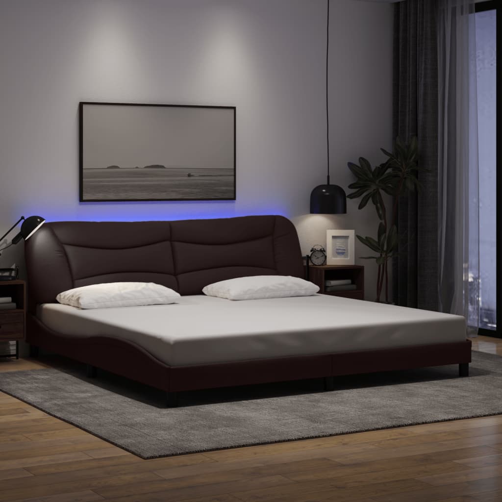 Bedframe Met Led Zonder Matras &quot;Hvar&quot; Stof