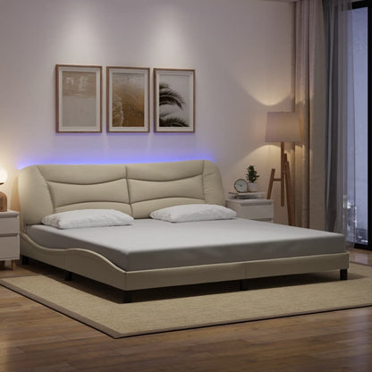 Bedframe Met Led Zonder Matras &quot;Hvar&quot; Stof