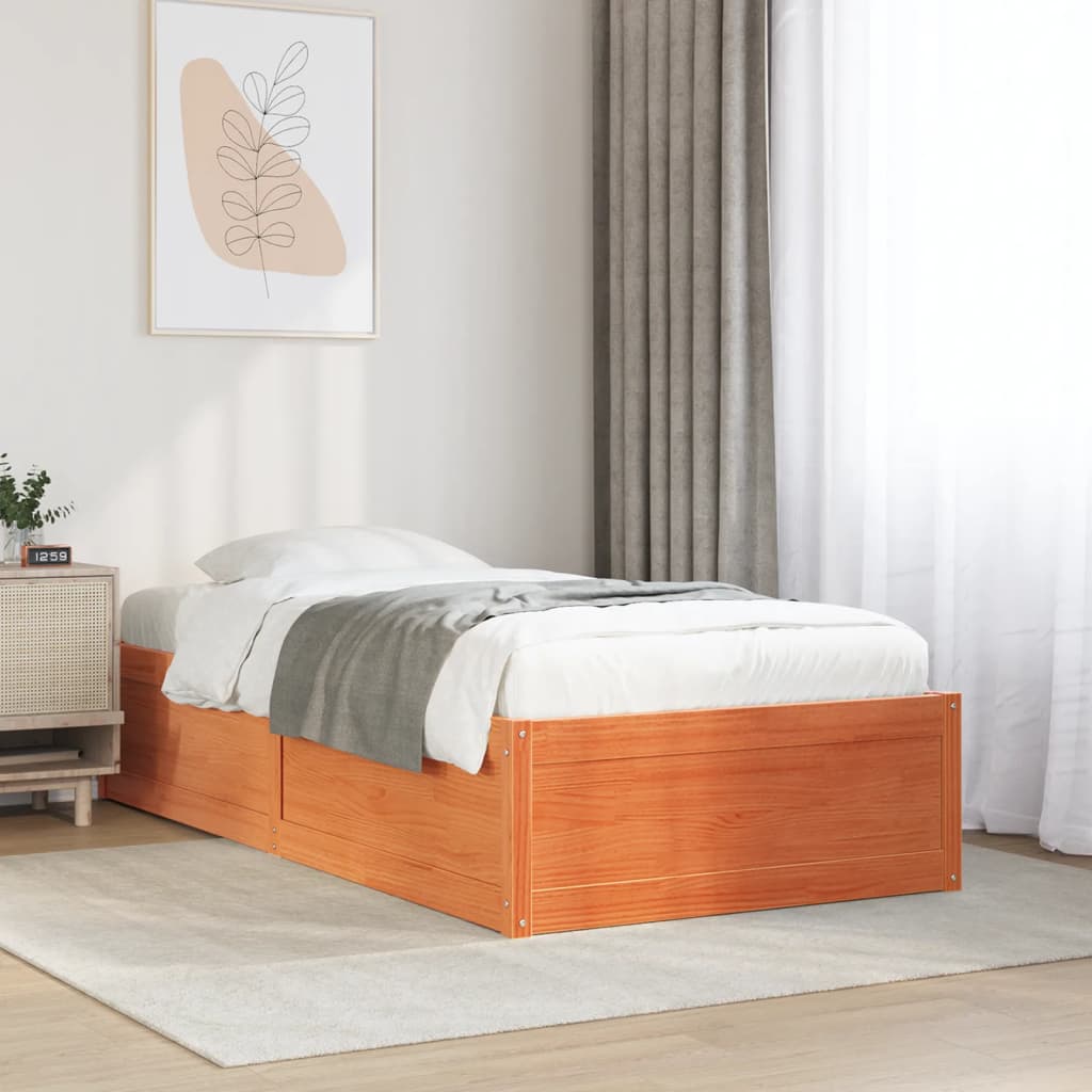 Bedframe Zonder Matras Massief Grenenhout