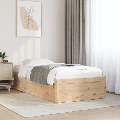Bedframe Zonder Matras Massief Grenenhout