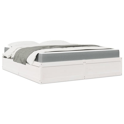 Bed Met Matras Massief Grenenhout