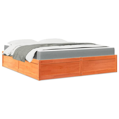 Bed Met Matras Massief Grenenhout