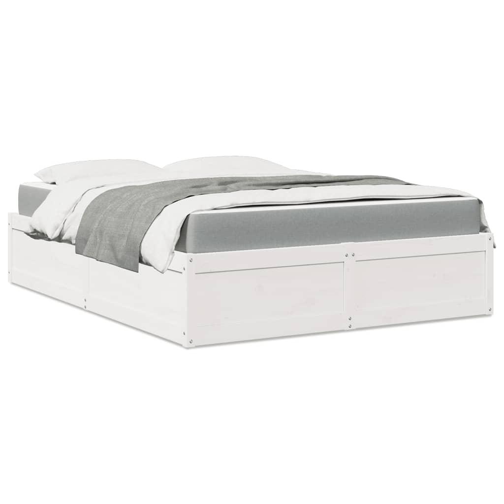 Bed Met Matras Massief Grenenhout