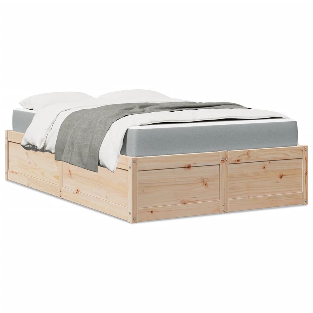 Bed Met Matras Massief Grenenhout