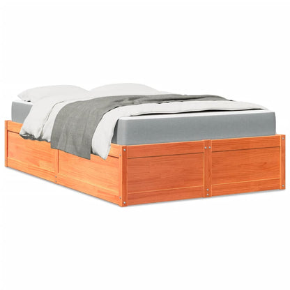 Bed Met Matras Massief Grenenhout