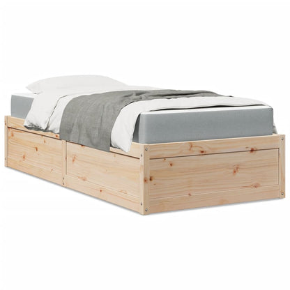 Bed Met Matras Massief Grenenhout