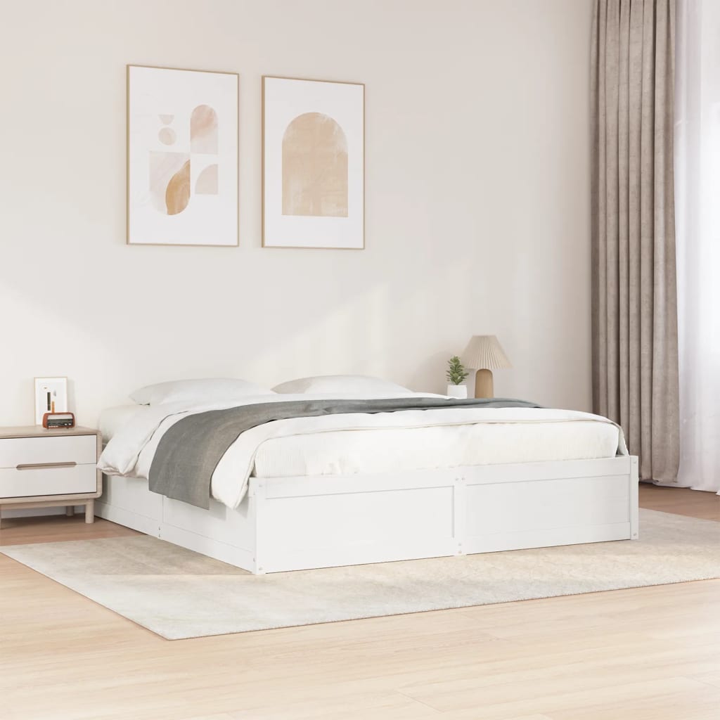 Bedframe Zonder Matras Massief Grenenhout