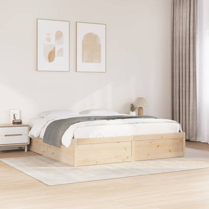 Bedframe Zonder Matras Massief Grenenhout