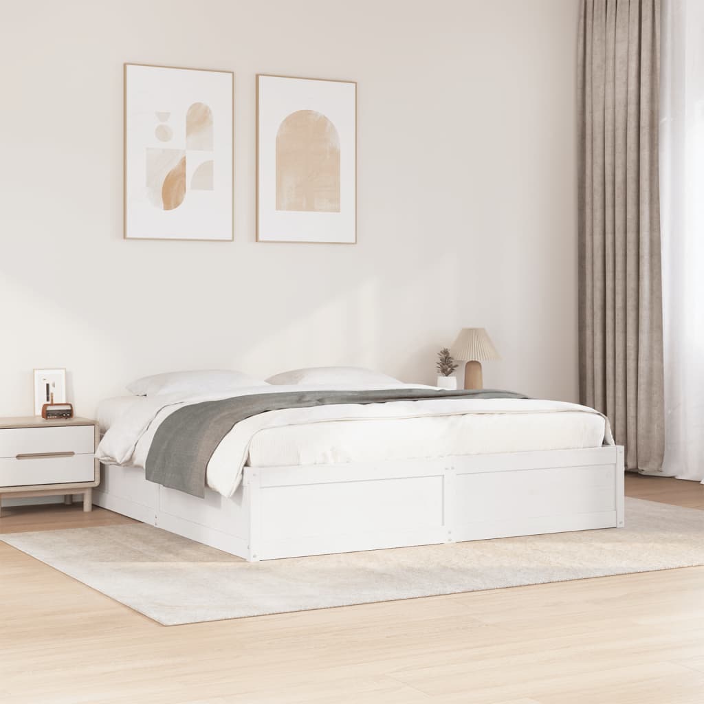 Bedframe Zonder Matras Massief Grenenhout