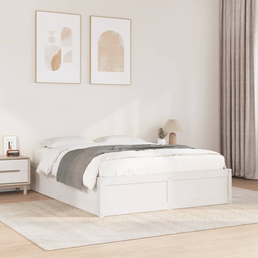 Bedframe Zonder Matras Massief Grenenhout