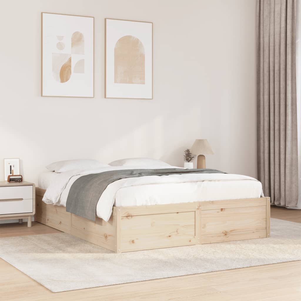 Bedframe Zonder Matras Massief Grenenhout