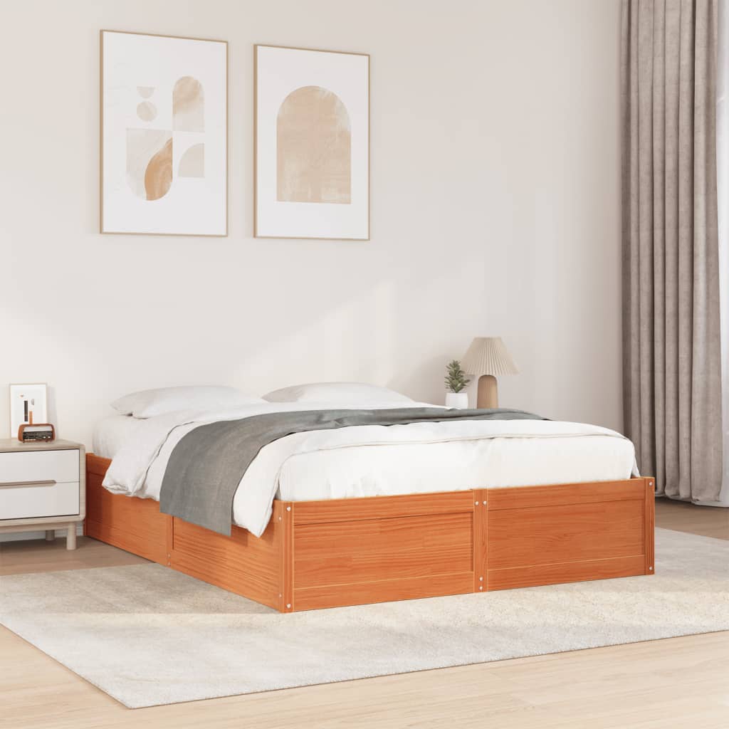 Bedframe Zonder Matras Massief Grenenhout