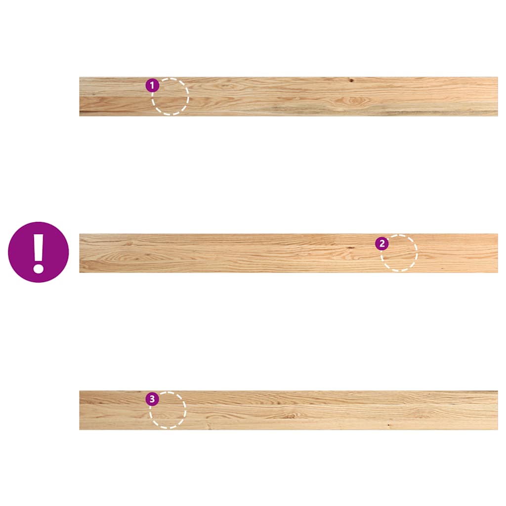 Vensterbanken 2 St Onbehandeld Massief Eikenhout Naturel