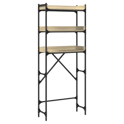 Wasmachinerek 67X25X163 Cm Bewerkt Hout Kleurig