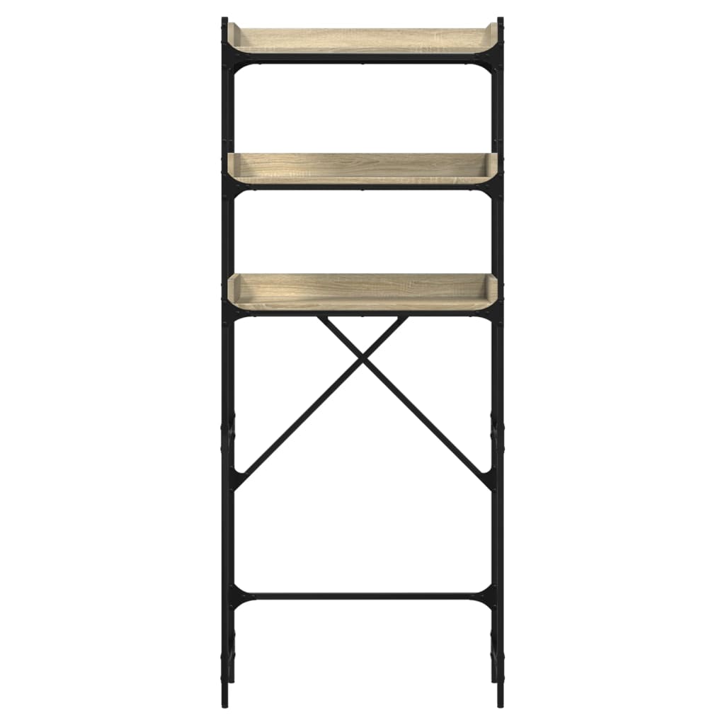 Wasmachinerek 67X25X163 Cm Bewerkt Hout Kleurig