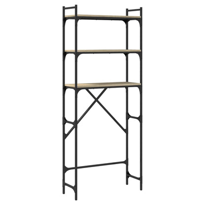 Wasmachinerek 67X25X163 Cm Bewerkt Hout Kleurig