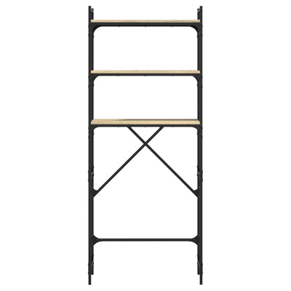 Wasmachinerek 67X25X163 Cm Bewerkt Hout Kleurig