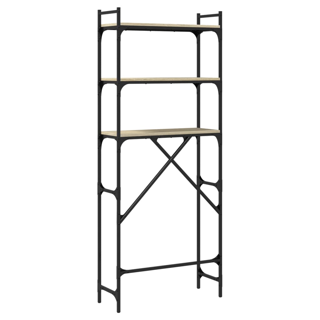 Wasmachinerek 67X25X163 Cm Bewerkt Hout Kleurig