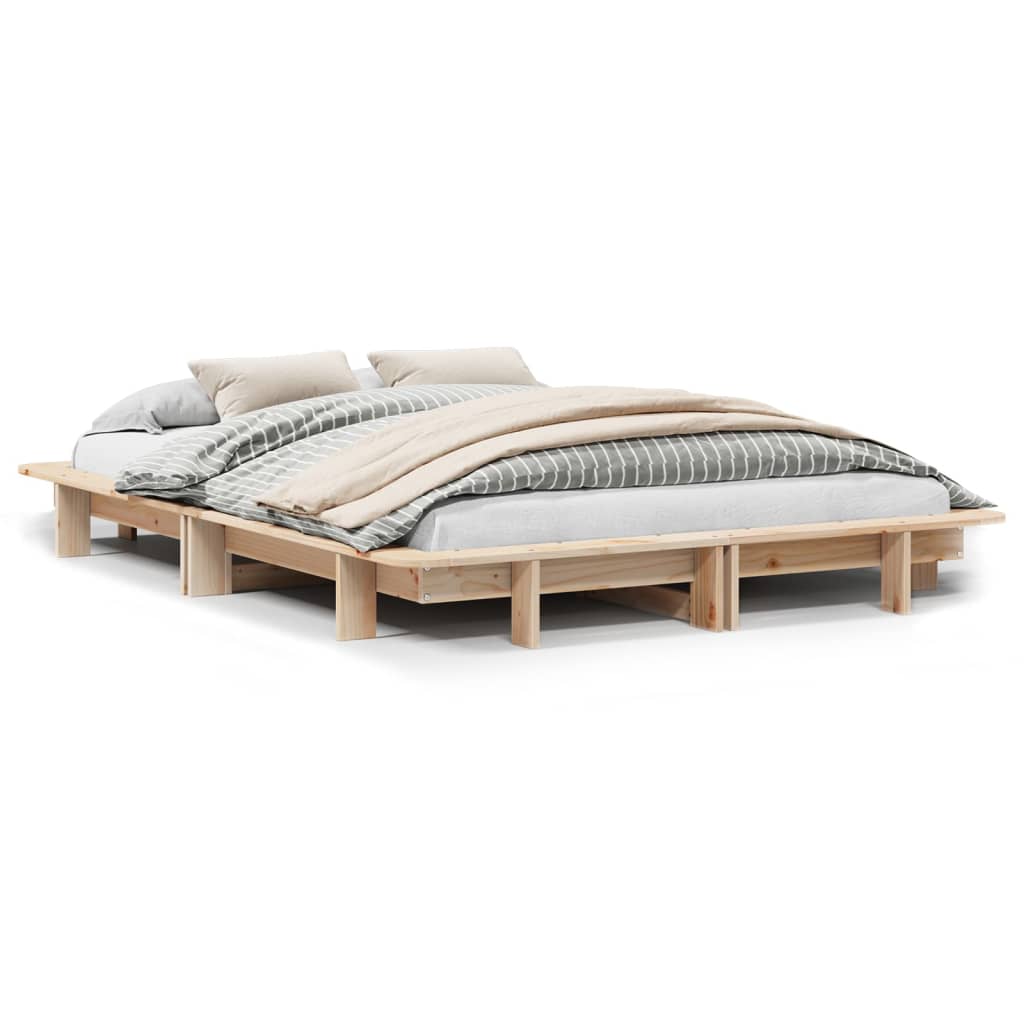 Bedframe Zonder Matras Massief Grenenhout