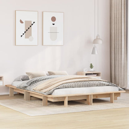 Bedframe Zonder Matras Massief Grenenhout