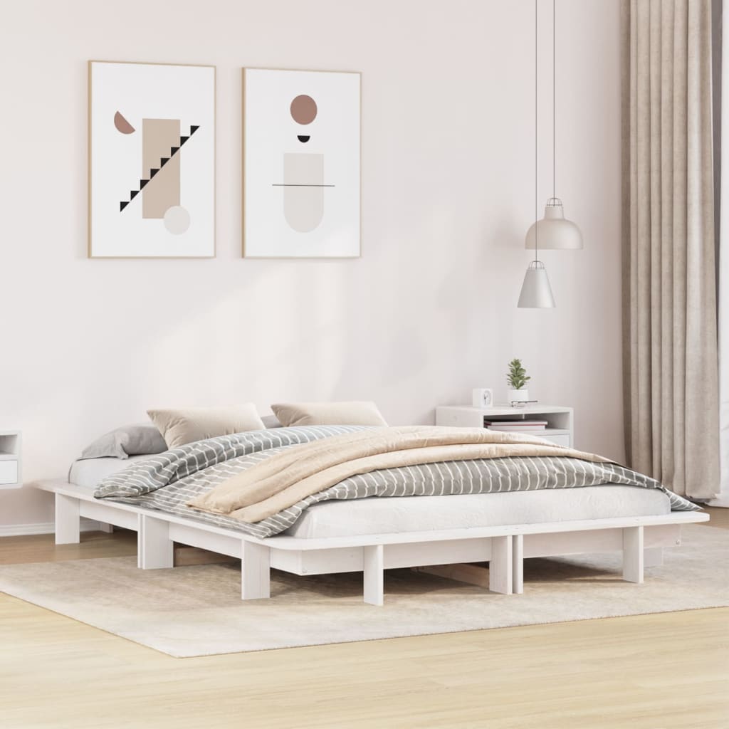 Bedframe Zonder Matras Massief Grenenhout