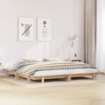 Bedframe Zonder Matras Massief Grenenhout