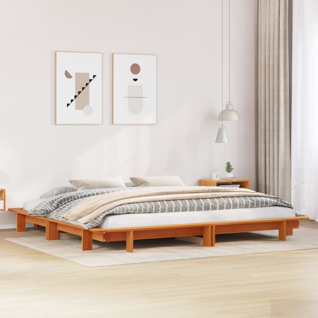 Bedframe Zonder Matras Massief Grenenhout