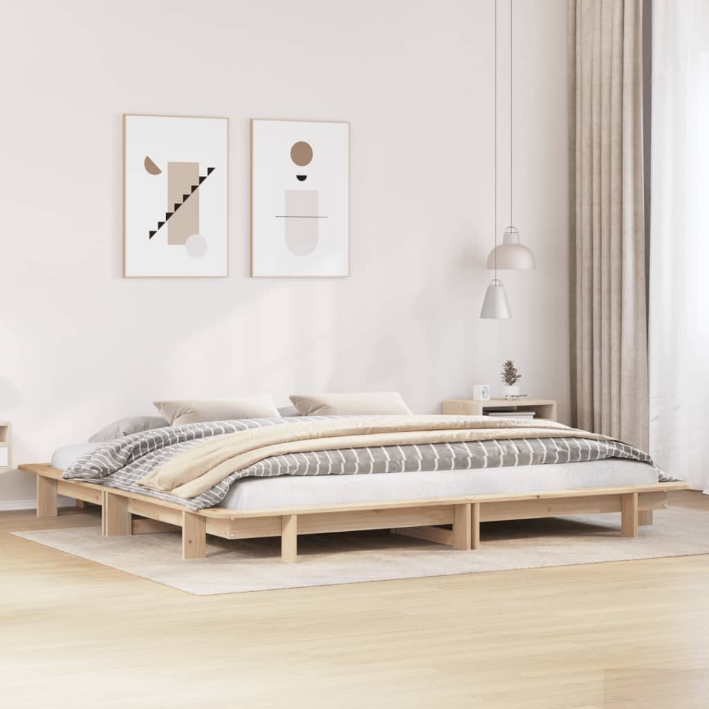 Bedframe Zonder Matras Massief Grenenhout