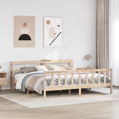 Bedframe Zonder Matras Massief Grenenhout