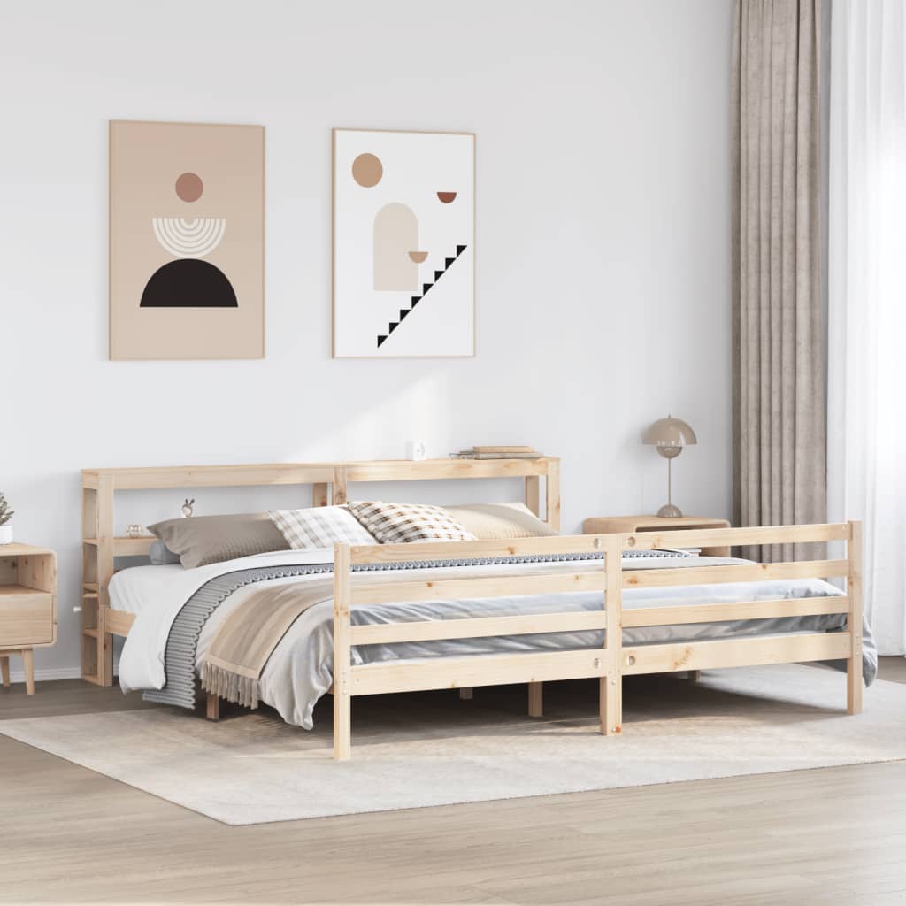 Bedframe Zonder Matras Massief Grenenhout