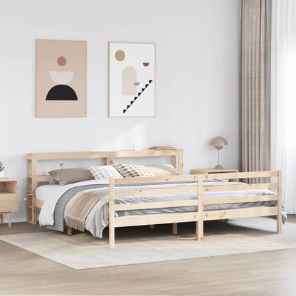 Bedframe Zonder Matras Massief Grenenhout