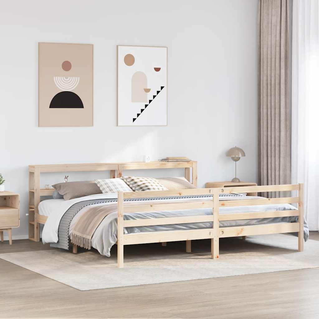 Bedframe Zonder Matras Massief Grenenhout